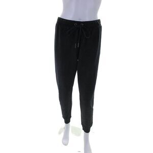 Butter Super Soft Womens Black Bedazzled Drawstring Cuff Jogger Pants Size S